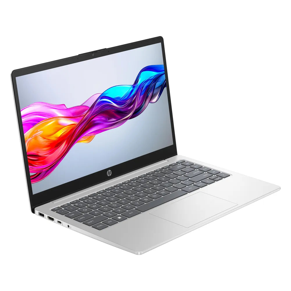 جهاز لابتوب HP 14-EM0019NE، معالج AMD Ryzen 5 7520U، ذاكرة وصول عشوائي (RAM) سعة 16 جيجابايت، قرص تخزين SSD سعة 512 جيجابايت، شاشة FHD مقاس 14 بوصة، ويندوز 11 هوم، لوحة مفاتيح بإضاءة خلفية باللغتين الإنجليزية والعربية، ضمان لمدة سنة | BF1NZEA