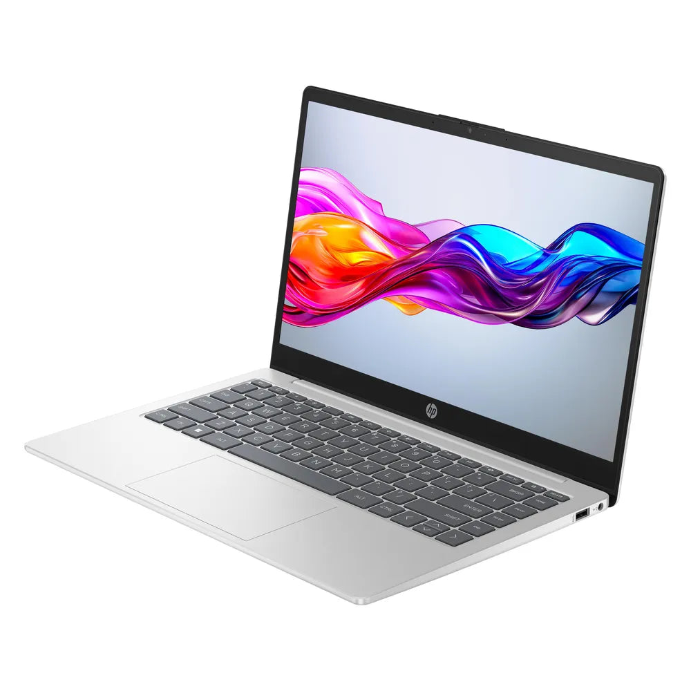 جهاز لابتوب HP 14-EM0019NE، معالج AMD Ryzen 5 7520U، ذاكرة وصول عشوائي (RAM) سعة 16 جيجابايت، قرص تخزين SSD سعة 512 جيجابايت، شاشة FHD مقاس 14 بوصة، ويندوز 11 هوم، لوحة مفاتيح بإضاءة خلفية باللغتين الإنجليزية والعربية، ضمان لمدة سنة | BF1NZEA
