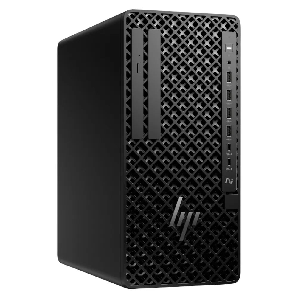 كمبيوتر مكتبي محطة عمل HP Z1 Tower G1i، معالج Intel Core Ultra 7 265، ذاكرة وصول عشوائي (RAM) سعة 8 جيجابايت، قرص صلب (SSD) سعة 512 جيجابايت، نظام تشغيل DOS، تصميم برج، لوحة مفاتيح وماوس HP باللغتين الإنجليزية والعربية، ضمان لمدة عام | B34LSES-ARB