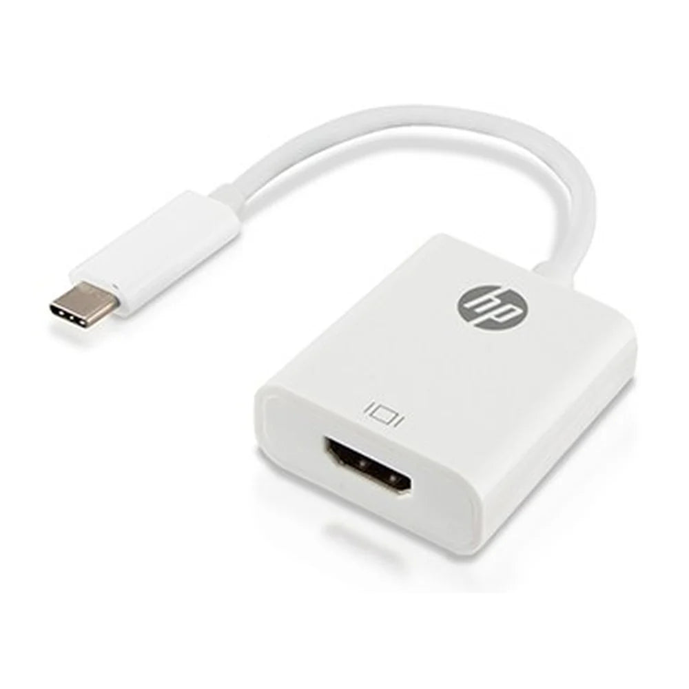 HP USB-C to HDMI Adapter, 4K/2K Resolution Supported, Reversible Connector, TV/Projector Connectivity, White, 1 Year Warranty | HP038GBWHT0TW