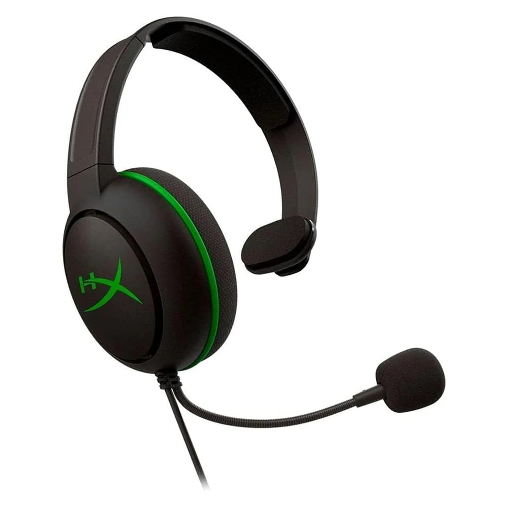 سماعة رأس HyperX CloudX Chat Headset Gaming Xbox، Black/Green، ضمان سنة واحدة | HX-HSCCHX-BK/WW