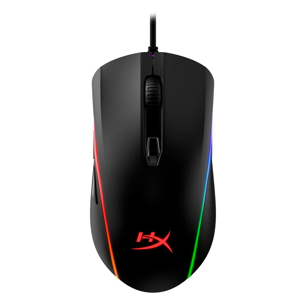 ماوس ألعاب HyperX Pulsefire Surge Wired R GB، 16000 DPI Pixart PMW3389 Sensor، معدل استجابة 1000 Hz، 6 Programmable أزرار، Omron Switches، تصميم Symmetrical، 2-zone R GB Lighting مع 360° R GB Light Ring، أسود، ضمان سنة واحدة | HX-MC002B