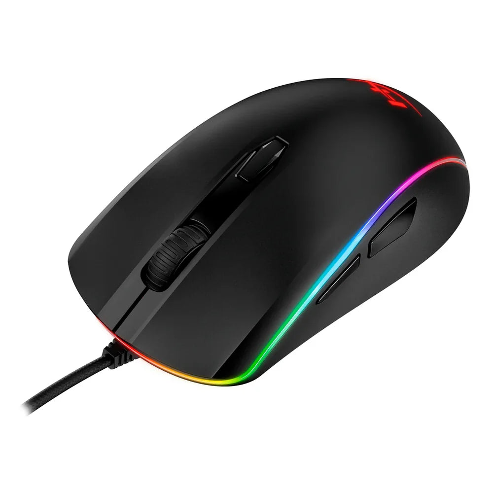 ماوس ألعاب HyperX Pulsefire Surge Wired R GB، 16000 DPI Pixart PMW3389 Sensor، معدل استجابة 1000 Hz، 6 Programmable أزرار، Omron Switches، تصميم Symmetrical، 2-zone R GB Lighting مع 360° R GB Light Ring، أسود، ضمان سنة واحدة | HX-MC002B