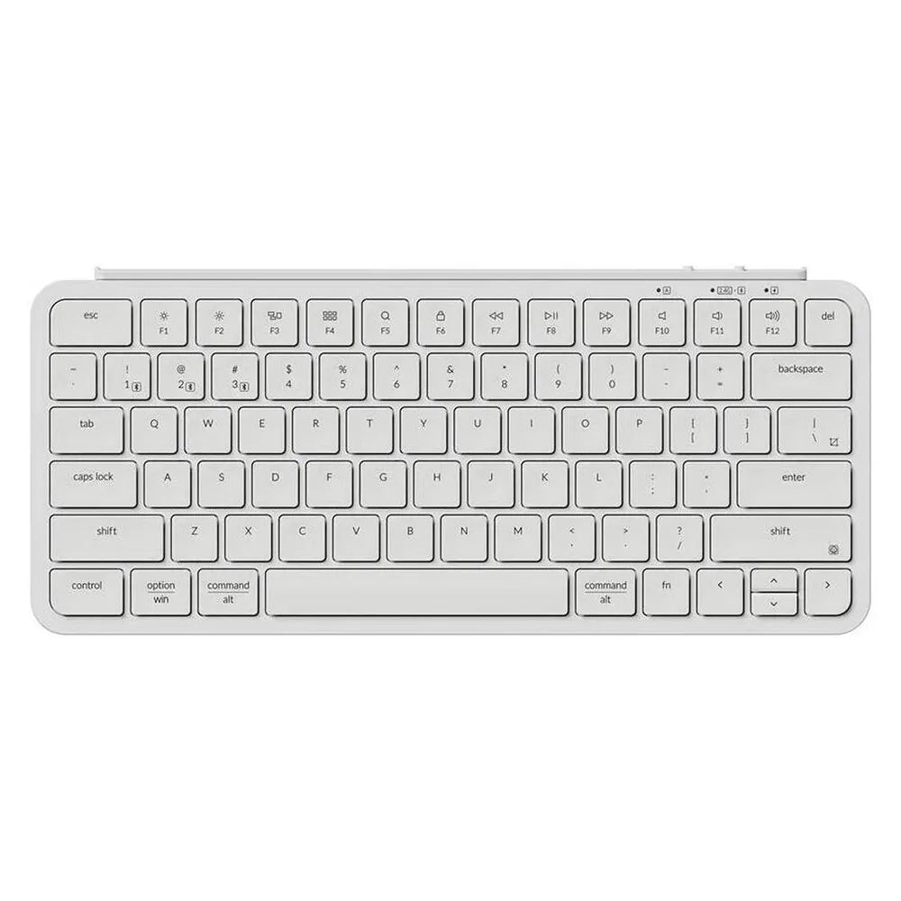 لوحة مفاتيح لاسلكية نحيفة للغاية Keychron B1 Pro، بتردد 2.4 جيجاهرتز، بلوتوث 5.2 وUSB-C سلكي، تصميم 75%، عربية وإنجليزية، مفاتيح مقصية، معدل استقصاء 1000 هرتز، عمر بطارية يصل إلى 8 أشهر، أبيض، ضمان سنة واحدة | B1P-K8-AR