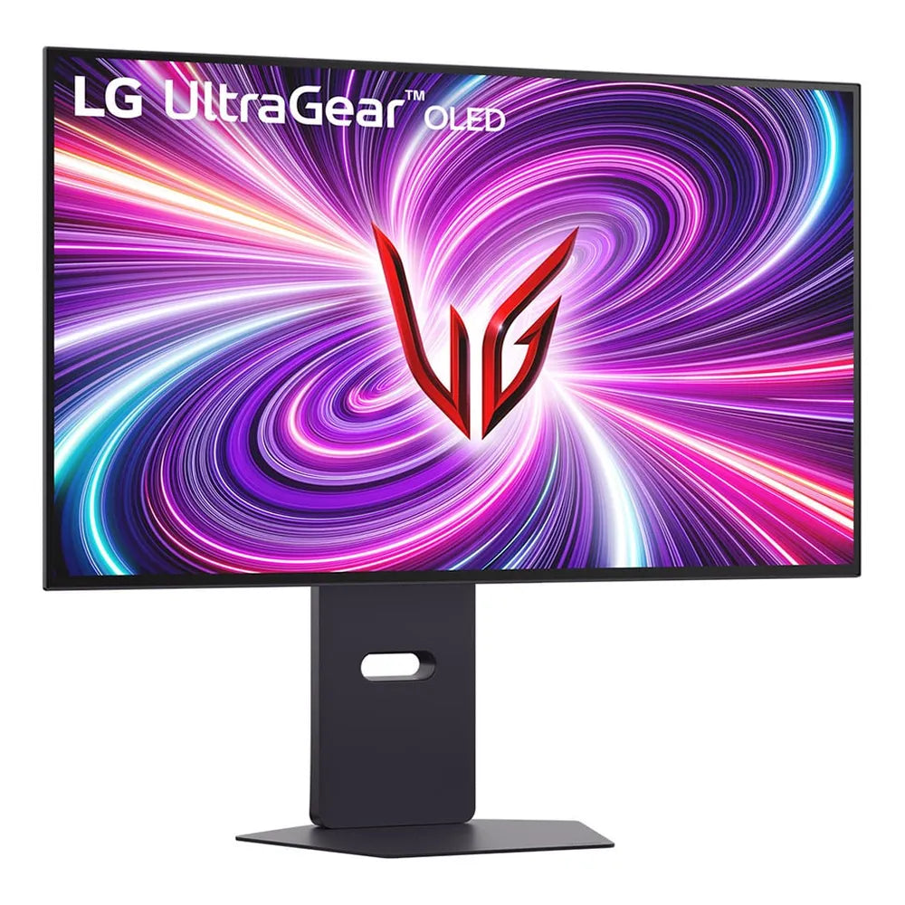 شاشة ألعاب LG UltraGear 32GS95UV-B.AMA OLED ثنائية الوضع، 31.5 بوصة 4K UHD (3840 x 2160) @ 240 هرتز / FHD (1920 x 1080) @ 480 هرتز، مضادة للتوهج، HDMI، DisplayPort، حامل قابل للتعديل بالإمالة/الدوران/الارتفاع، أسود، ضمان سنة واحدة | 32GS95UV-BAMA