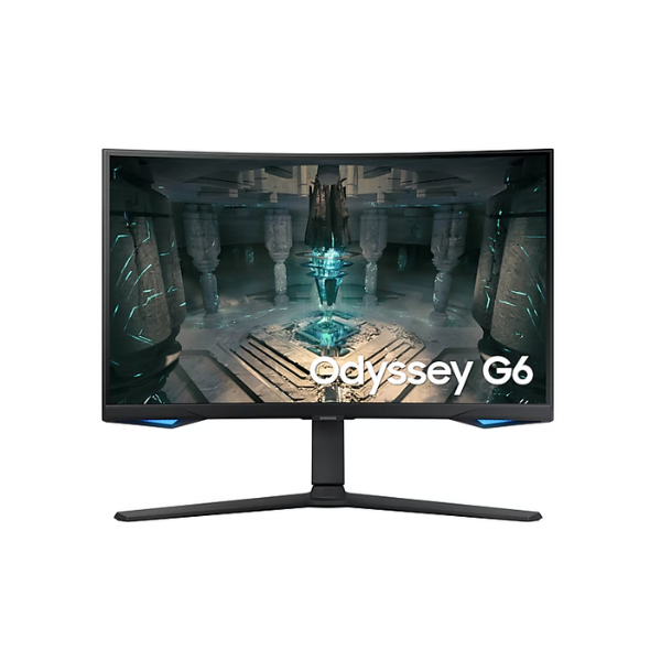 شاشة سامسونج LS27BG650EMXUE أوديسي G6QHD للألعاب المنحنية مقاس 27 بوصة (2560 × 1440)، 1 مللي ثانية، 240 هرتز، HDMI، DP، RJ-45، ارتفاع/إمالة/دوران/محور، قابلة للتعديل، أسود، ضمان 3 سنوات | LS27BG650EMXUE