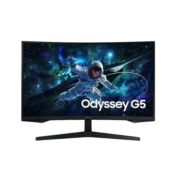 Samsung LS32CG552EMXUE 32" Odyssey G5 G55C QHD(2560 x 1440) Curved Gaming Monitor, 1MS, 165Hz, HDMI, DP, Tilt, Adjustable, Black, 3 Year Warranty | LS32CG552EMXUE