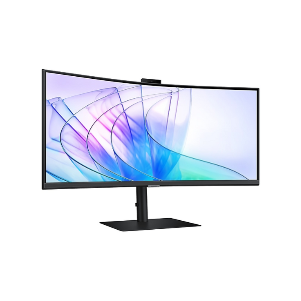 شاشة سامسونج LS34C650VAMXUE المنحنية مقاس 34 بوصة ViewFinity S6 S65VC UWQHD (3440 × 1440)، مزودة بمنافذ HDMI وDP وUSB-C، قابلة لتعديل الارتفاع/الإمالة/الدوران، لون أسود، ضمان لمدة 3 سنوات | LS34C650VAMXUE