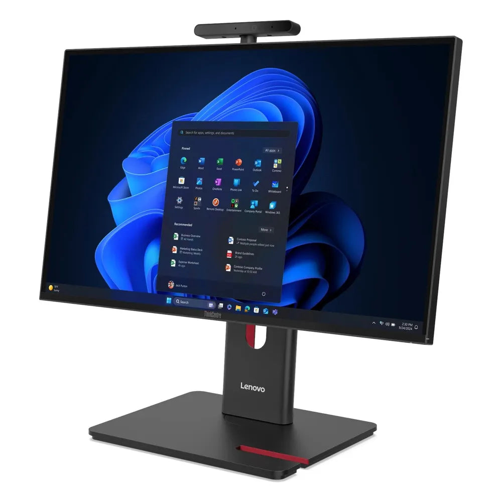 كمبيوتر مكتبي Lenovo ThinkCentre M90a Gen 6 All-in-One، معالج Intel Core Ultra 7 265، ذاكرة 16GB، قرص SSD سعة 512GB، شاشة 23.8 بوصة FHD 120Hz، Windows 11 Pro، لوحة مفاتيح English & Arabic Wireless، مع ماوس، أسود، ضمان 3 سنوات | 13AV000AGR