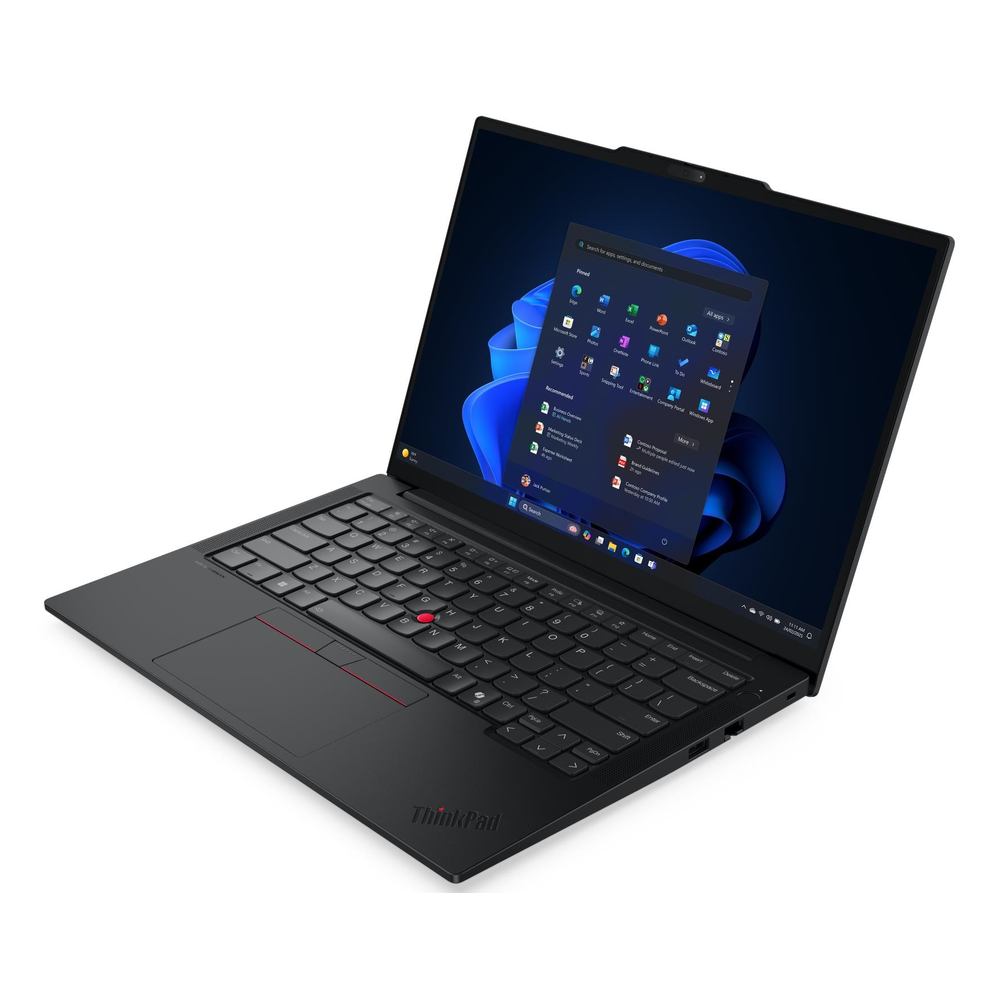 Lenovo ThinkPad E14 Gen 7 Laptop, Intel Core Ultra 7 255H Processor, 16GB RAM, 512GB SSD, 14" WUXGA Display, DOS, English & Arabic Backlit Keyboard, Includes Bag, Black, 1 Year Warranty | 21SX001TGR