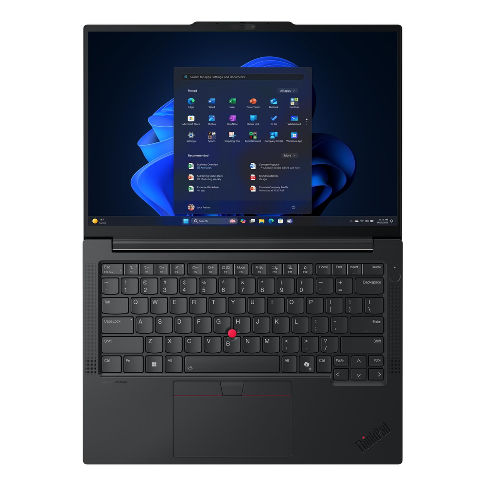 Lenovo ThinkPad E14 Gen 7 Laptop, Intel Core Ultra 7 255H Processor, 16GB RAM, 512GB SSD, 14" WUXGA Display, Windows 11 Pro, English & Arabic Backlit Keyboard, Black, 2 Year Warranty | 21SX006BGR
