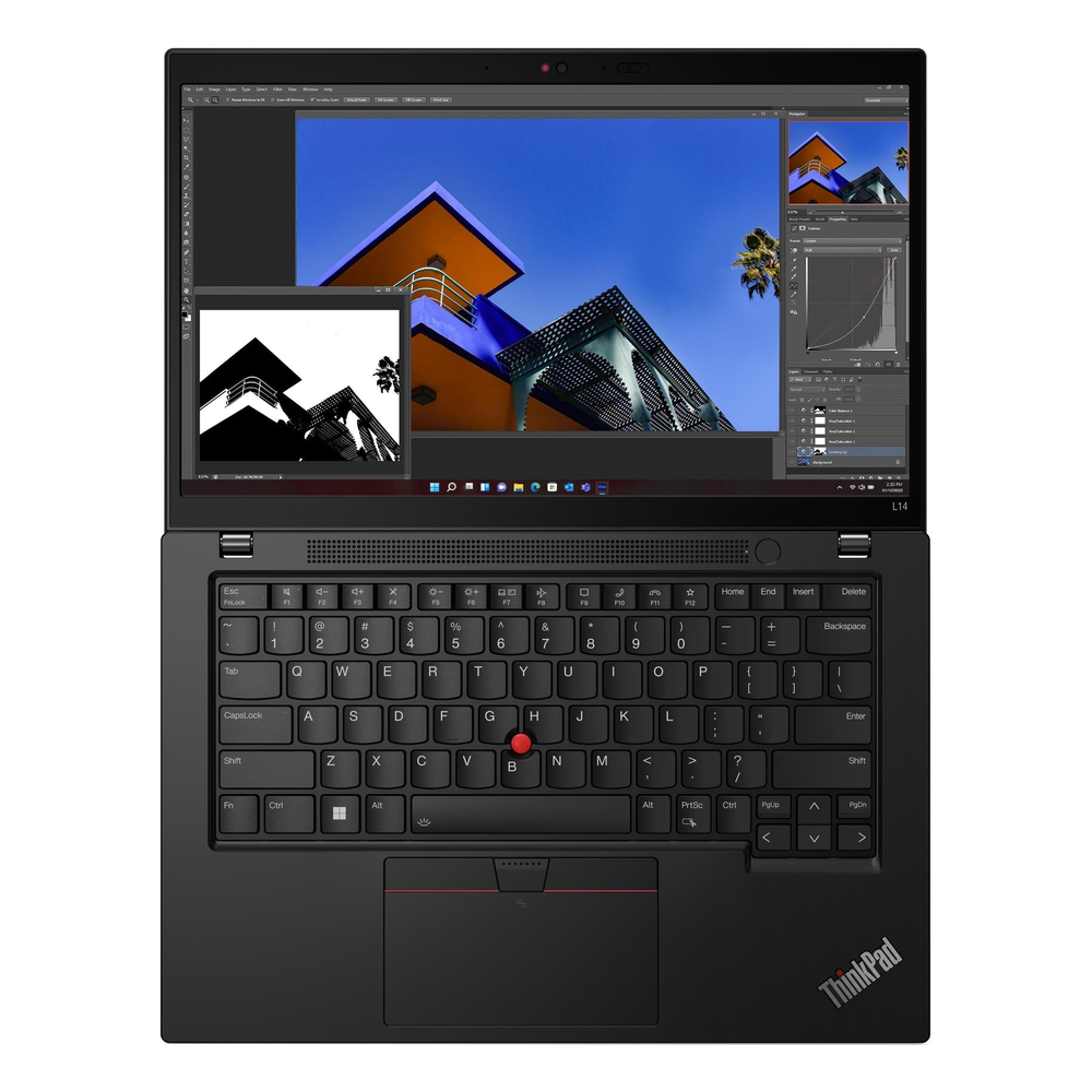 Lenovo ThinkPad L14 Gen 4 Laptop, Intel Core i7-1355U Processor, 16GB RAM, 512GB SSD, 14" FHD Touch Display, DOS, English & Arabic Backlit Keyboard, Black, 3 Year Warranty | 21H1007RGR