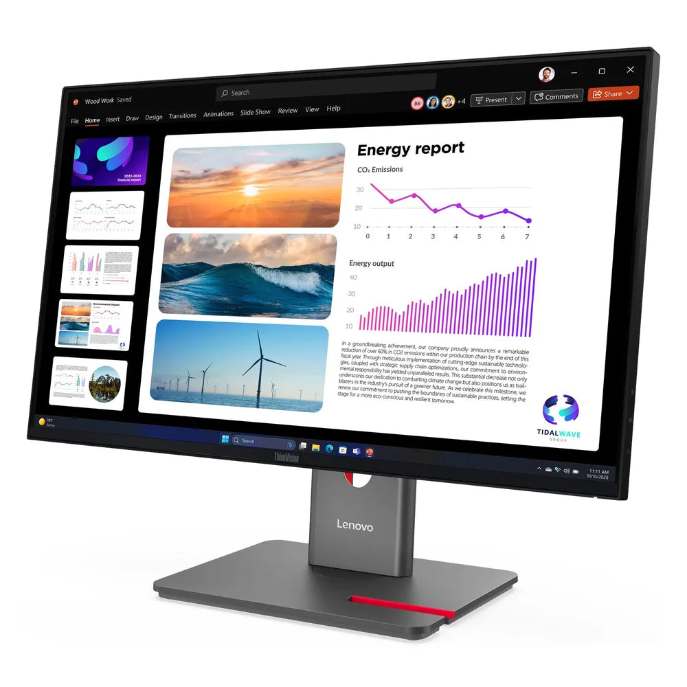 شاشة Lenovo ThinkVision P24Q-40 بحجم 23.8 بوصة QHD (2560 × 1440)، 120 هرتز، مضادة للتوهج، زمن استجابة 4 مللي ثانية GtG، HDMI، DP، USB-C، حامل قابل للتعديل بالكامل، أسود، ضمان 3 سنوات | 64B2GAT1UK