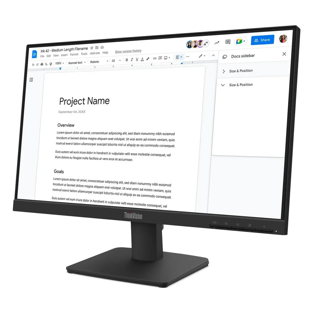 شاشة Lenovo ThinkVision S22e-40، 21.5 بوصة FHD (1920 x 1080) دقة، 100 هرتز، مضادة للتوهج، زمن استجابة 4 مللي ثانية (GtG)، HDMI، VGA، حامل قابل للإمالة، أسود، ضمان 3 سنوات | 64CBKAT6UK