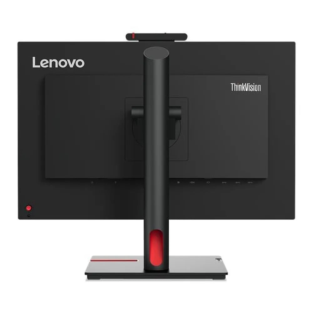 Lenovo ThinkVision T24v-30 VoIP Monitor, 23.8" FHD (1920 x 1080) Resolution, 75Hz, Anti-glare, HDMI, DisplayPort, VGA, USB Hub, Tilt/Pivot/Swivel/Height Adjustable Stand, 2.0MP IR+RGB Camera, Integrated Speakers & Mic, Black, 3 Year Warranty | 63D8MAT3UK
