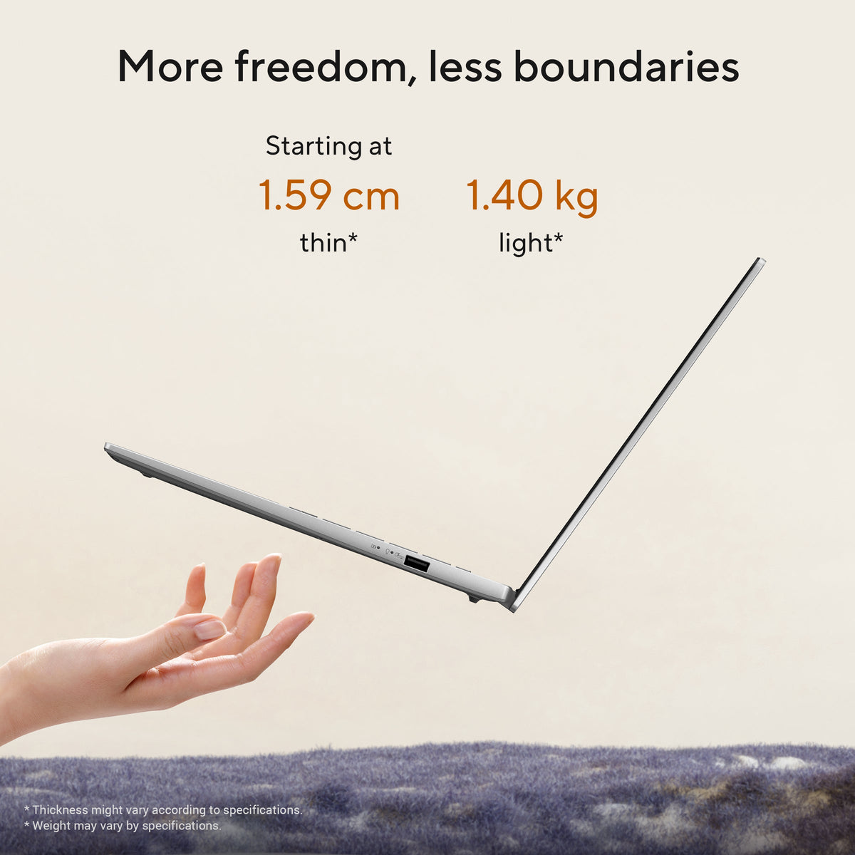 Asus Vivobook S14 Laptop, AMD Ryzen AI 5 330 Processor, 16GB RAM, 512GB SSD, 14.0" WUXGA OLED Display, Windows 11 Home, Backlit English & Arabic Keyboard, 1 Year Warranty | M3407KA-SF012W