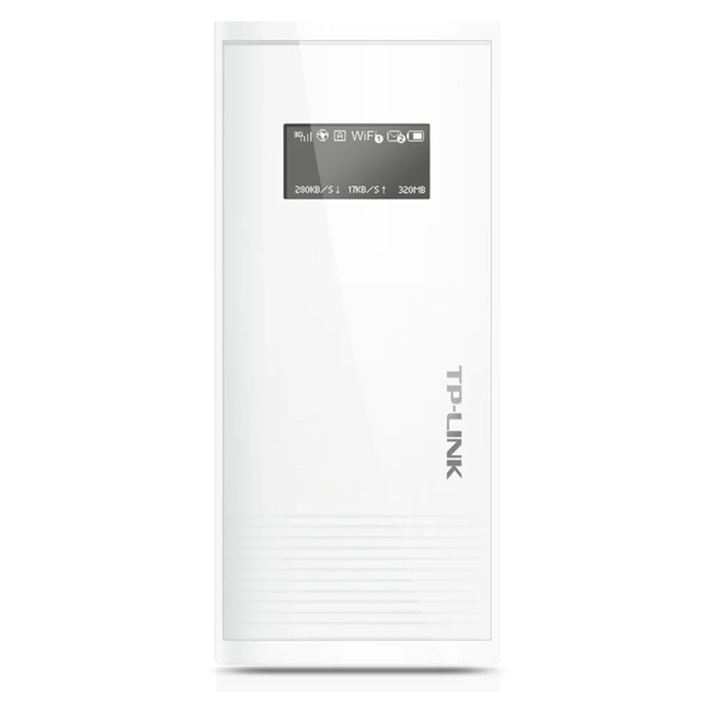 TP-Link M5360 3G Mobile Wi-Fi Router, Built-in 5200mAh Battery, Internal Antenna, OLED Display, White, 1 Year Warranty | M5360