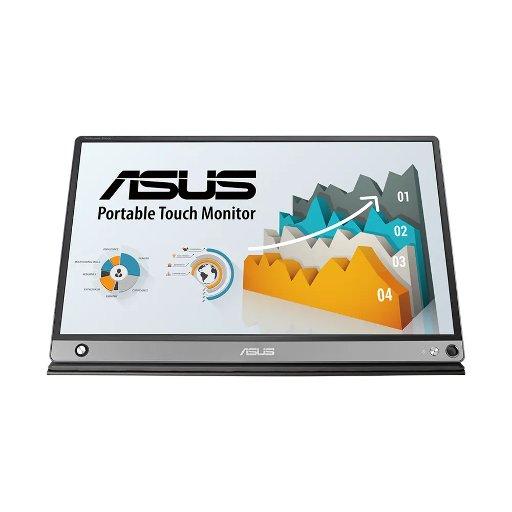 شاشة ASUS ZenScreen MB16AMT مقاس 15.6 بوصة بدقة FHD (1920x1080) محمولة تعمل باللمس، مضادة للتوهج، USB-C، Micro HDMI، ضمان 3 سنوات | MB16AMT