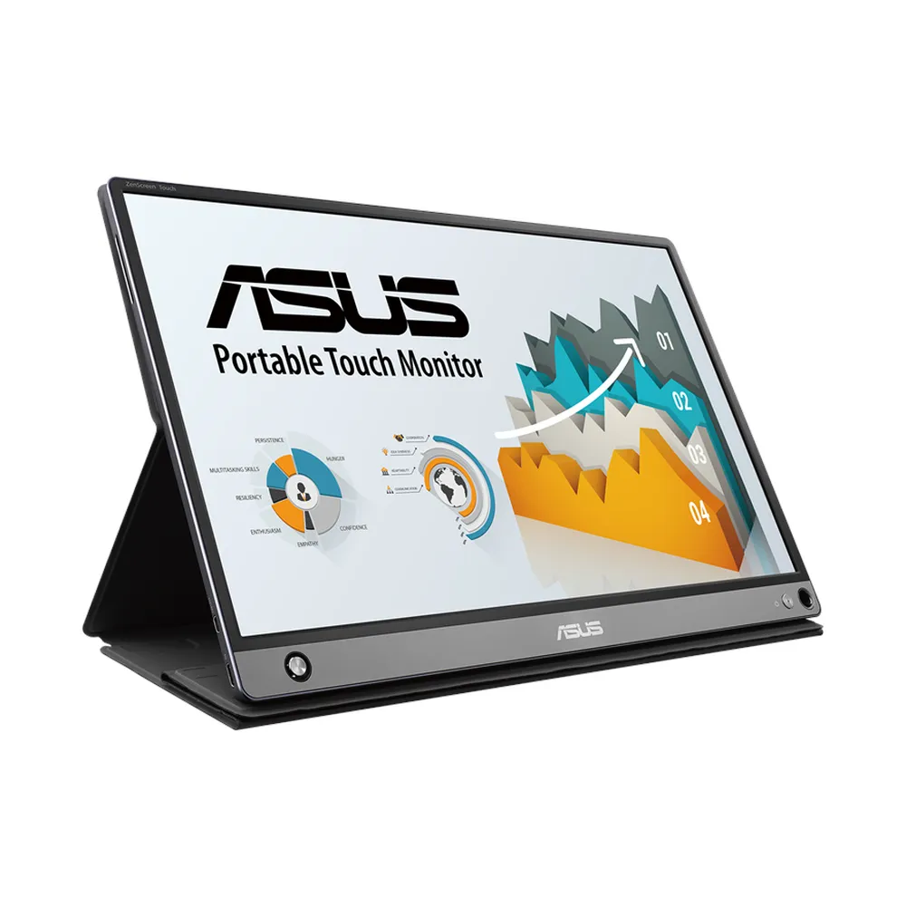 شاشة ASUS ZenScreen MB16AMT مقاس 15.6 بوصة بدقة FHD (1920x1080) محمولة تعمل باللمس، مضادة للتوهج، USB-C، Micro HDMI، ضمان 3 سنوات | MB16AMT
