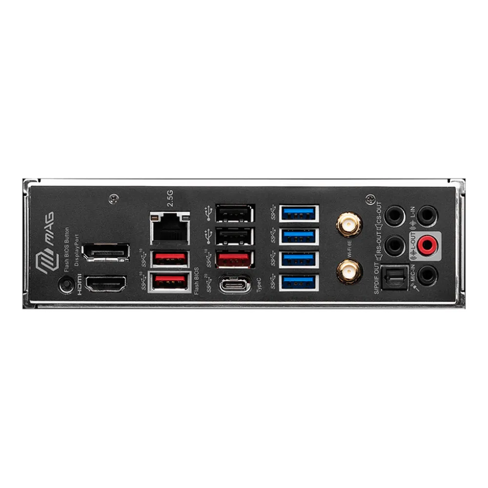 MSI MAG B650 Tomahawk WIFI Gaming Motherboard, AM5 Socket, ATX Form Factor, DDR5 Ram, PCIe 4.0, USB 20Gbps, HDMI, DP, Wi-Fi 6E, Bluetooth, Realtek 2.5Gb Ethernet, M.2 Shield Frozr, Extended Heatsink Design, 1 Year Warranty | 911-7D75-010