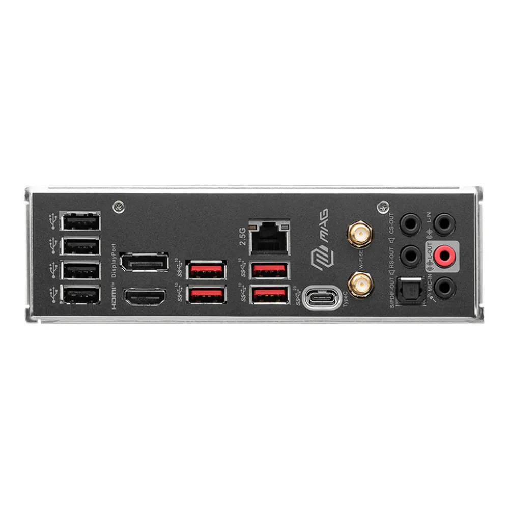 MSI MAG B760 Tomahawk WIFI Gaming Motherboard, LGA1700 Socket, ATX Form Factor, DDR5 Ram, PCIe 5.0, USB 20Gbps, HDMI, DP, Wi-Fi 6E, Bluetooth, Realtek 2.5Gb Ethernet, M.2 Shield Frozr, Heavy Plated VRM Heatsink, 1 Year Warranty | 911-7D96-024
