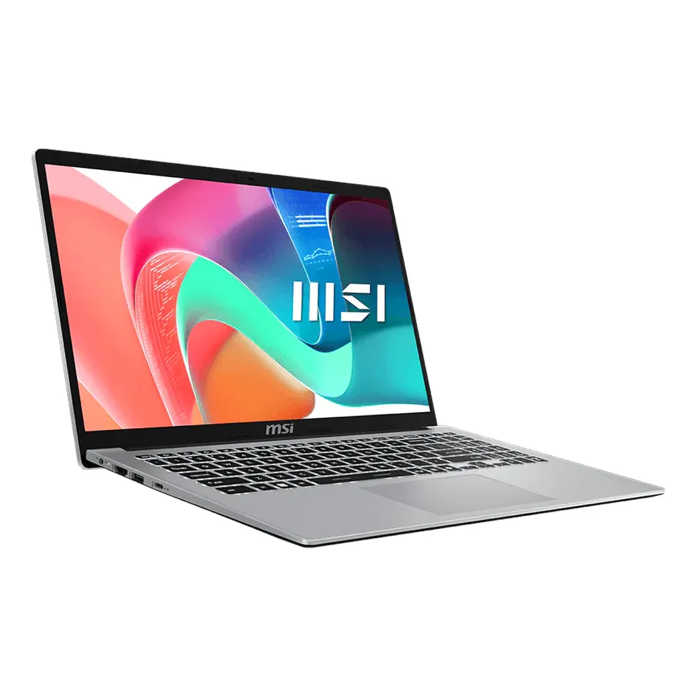 MSI Modern 15 Business Laptop, Intel Core 7 150U Processor, 16GB DDR4 RAM, 512GB SSD, Integrated Intel Graphics, 15.6" FHD Display, Windows 11 Home, Wi-Fi 6E, Bluetooth v5.3, English & Arabic Backlit Keyboard, 1 Year Warranty | 9S7-15S112-860