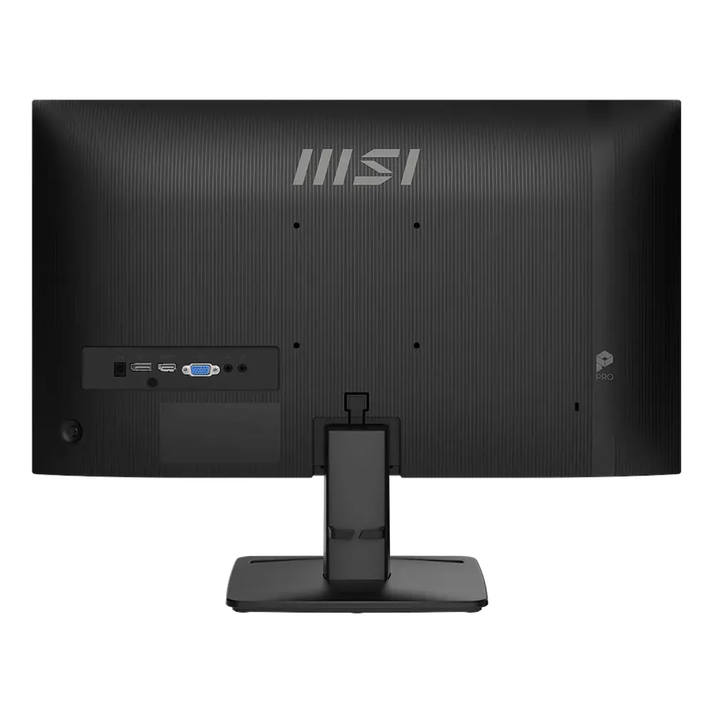 شاشة MSI PRO MP251 E2 للأعمال، 24.5 بوصة، دقة FHD (1920 × 1080)، 120 هرتز، لوحة IPS، زمن استجابة 1 مللي ثانية (MPRT)، HDMI، DisplayPort، D-Sub (VGA)، حامل قابل للتعديل بالإمالة، أسود، ضمان لمدة سنة | 9S6-3PD2CM-015