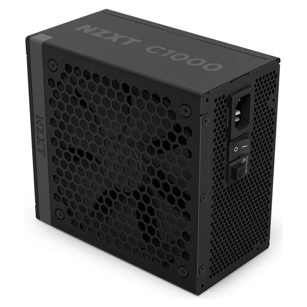 NZXT C1000 Gold Gaming Power Supply, 1000W, Fully Modular, ATX Form Factor, Fluid Dynamic Bearing Fan Design, Space-Saving Size, Modular Cables, 1 Year Warranty | PA-0G2BB-UK