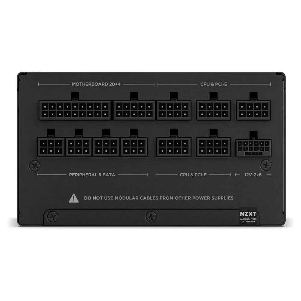 NZXT C1000 Gold Gaming Power Supply, 1000W, Fully Modular, ATX Form Factor, Fluid Dynamic Bearing Fan Design, Space-Saving Size, Modular Cables, 1 Year Warranty | PA-0G2BB-UK