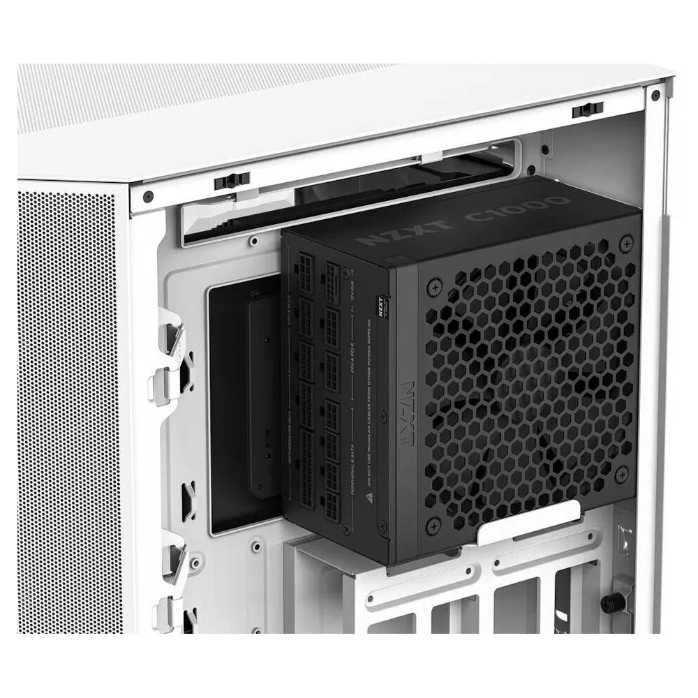 NZXT C1000 Gold Gaming Power Supply, 1000W, Fully Modular, ATX Form Factor, Fluid Dynamic Bearing Fan Design, Space-Saving Size, Modular Cables, 1 Year Warranty | PA-0G2BB-UK