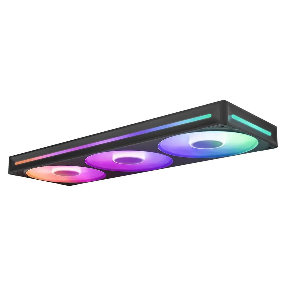مروحة واحدة RGB من NZXT F360 RGB Core، 3 مراوح، محمل ديناميكي سائل، حجم إطار 360 ملم، سرعة مروحة 2400 دورة في الدقيقة، إضاءة LED RGB قابلة للعنونة، أسود، ضمان سنة واحدة | RF-U36HF-B1