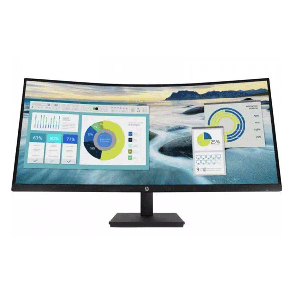 شاشة HP P34HC G4 WQHD المنحنية مقاس 34 بوصة (3440 × 1440) بمنفذ USB-C مع ضمان لمدة 3 سنوات | P34HC