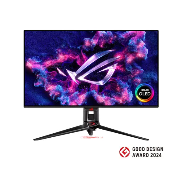 شاشة ASUS ROG Swift OLED PG32UCDM مقاس 32 بوصة بدقة 4K UHD (3840x2160)، ومعدل تحديث 240 هرتز، ومضادة للانعكاس، وHDMI، وDP، وUSB-C، قابلة للإمالة/الدوران/تعديل الارتفاع، ضمان 3 سنوات | PG32UCDM