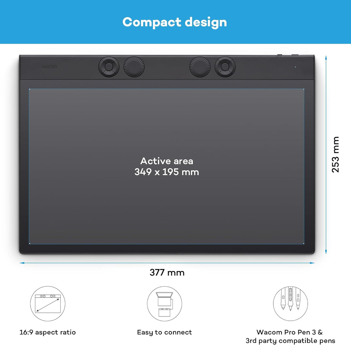 Wacom Intuos Pro Large, USB port, Bluetooth, North, 1 Year Warranty | PTK870K0B