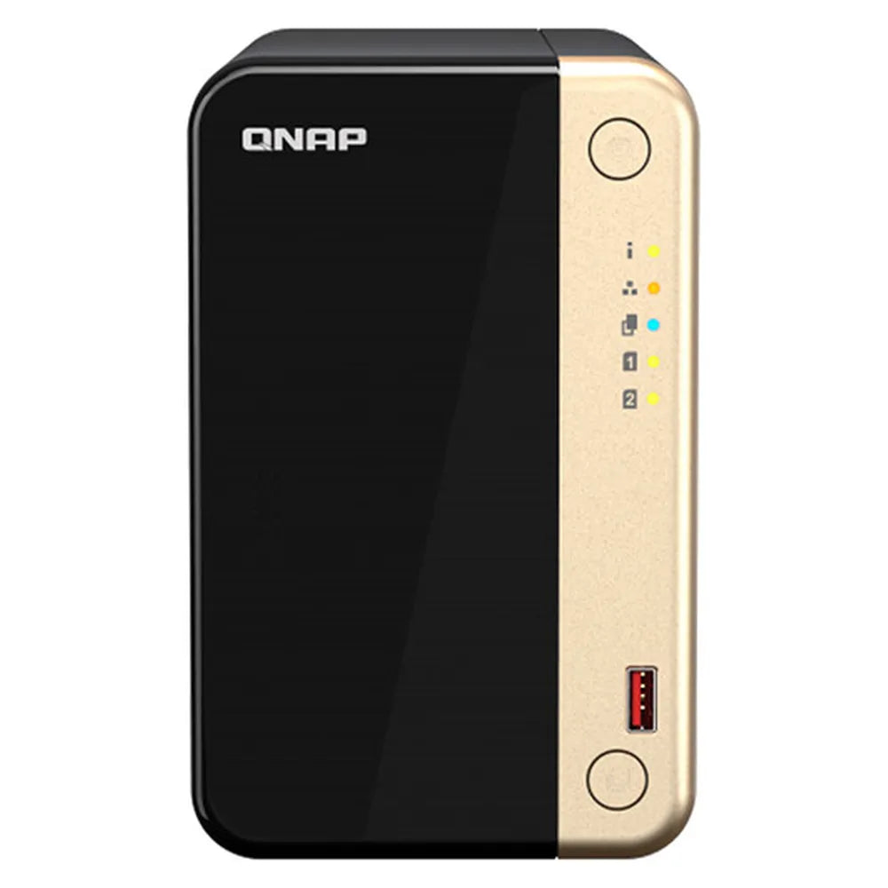 QNAP معالج ثنائي خليج NAS BOX، وداعاً لشبكة جيجابت، معالج Intel Celeron N5095، ذاكرة وصول عشوائي سعة 8 جيجابايت، رسوميات Intel UHD، اتصال 2.5GbE، خاصية التعرف على الصور المدعومة بالذكاء الاصطناعي، RJ-45، USB، ضمان لمدة عام | TS-264-8G