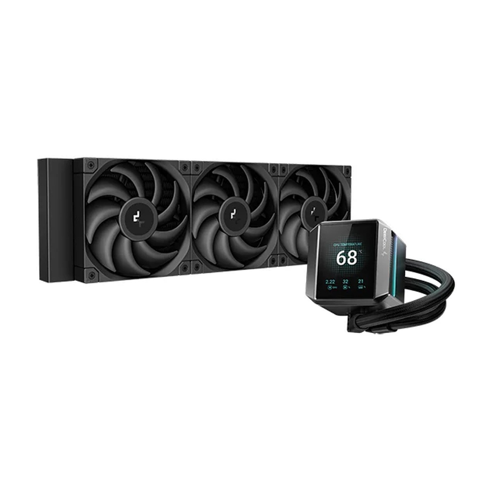 DeepCool Mystique 360 ARGB AIO Liquid Cooler, 2.83" TFT Display, Supports Intel, AMD Sockets, Black, 1 Year Warranty | R-LX750-BKADSNC-G-1