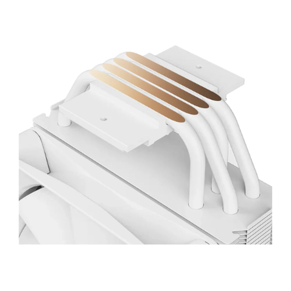 NZXT T120 RGB Air Cooler, 4 x Copper Heatpipes, Supports Intel, AMD Sockets, F120 RGB Fan, White, 1 Year Warranty | RC-TR120-W1