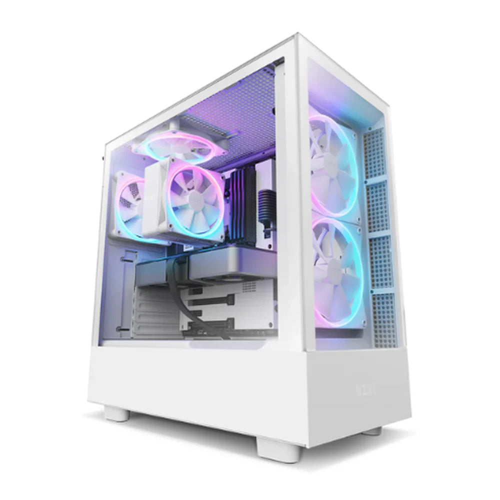 NZXT T120 RGB Air Cooler, 4 x Copper Heatpipes, Supports Intel, AMD Sockets, F120 RGB Fan, White, 1 Year Warranty | RC-TR120-W1