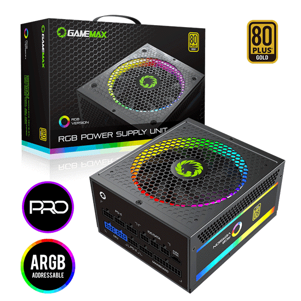 POWER SUPPLY1050W GAMEMAX R GB1050 PRO GOLD | R GB1050