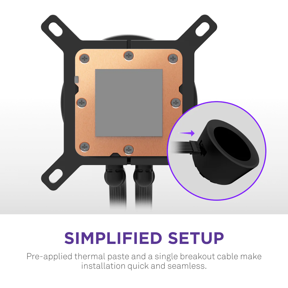 NZXT Kraken Plus 360 AIO Liquid Cooler, 1.54" TFT LCD Display, Supports Intel, AMD Sockets, F120P Static Pressure Fans, Black, 1 Year Warranty | RL-KN360-B2