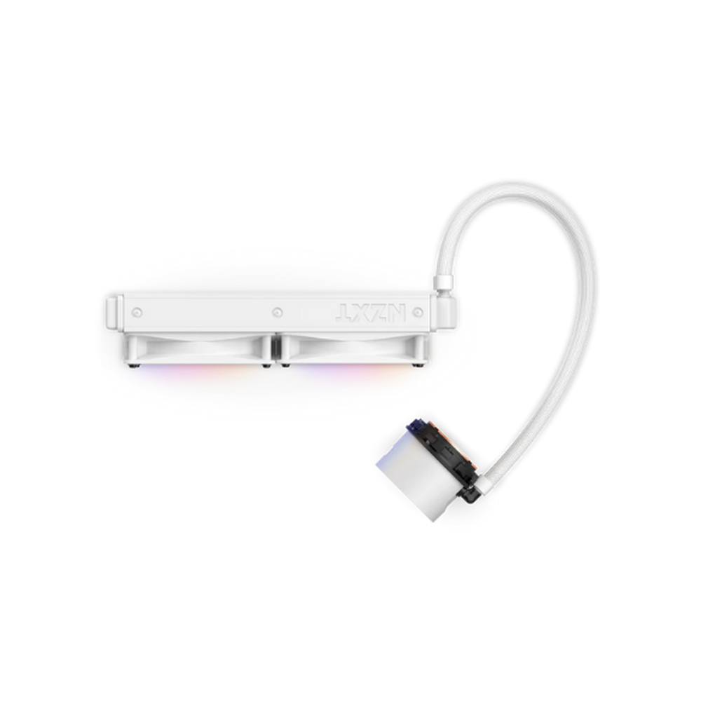 NZXT Kraken 240 RGB AIO Liquid Cooler, 1.54" TFT LCD Display, Supports Intel, AMD Sockets, F120 RGB Core Fans, RGB Controller Included, White, 1 Year Warranty | RL-KR240-W1
