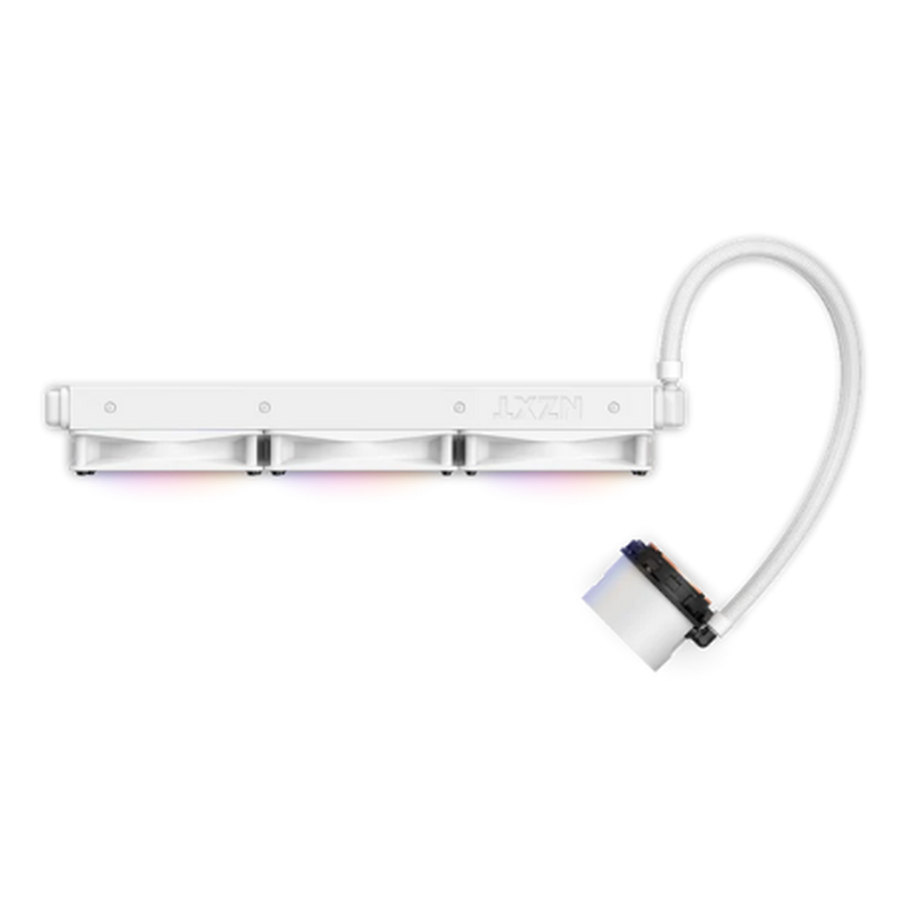 NZXT Kraken 360 RGB AIO Liquid Cooler, 1.54" TFT LCD Display, Supports Intel, AMD Sockets, F120 RGB Core Fans, White, 1 Year Warranty | RL-KR360-W1