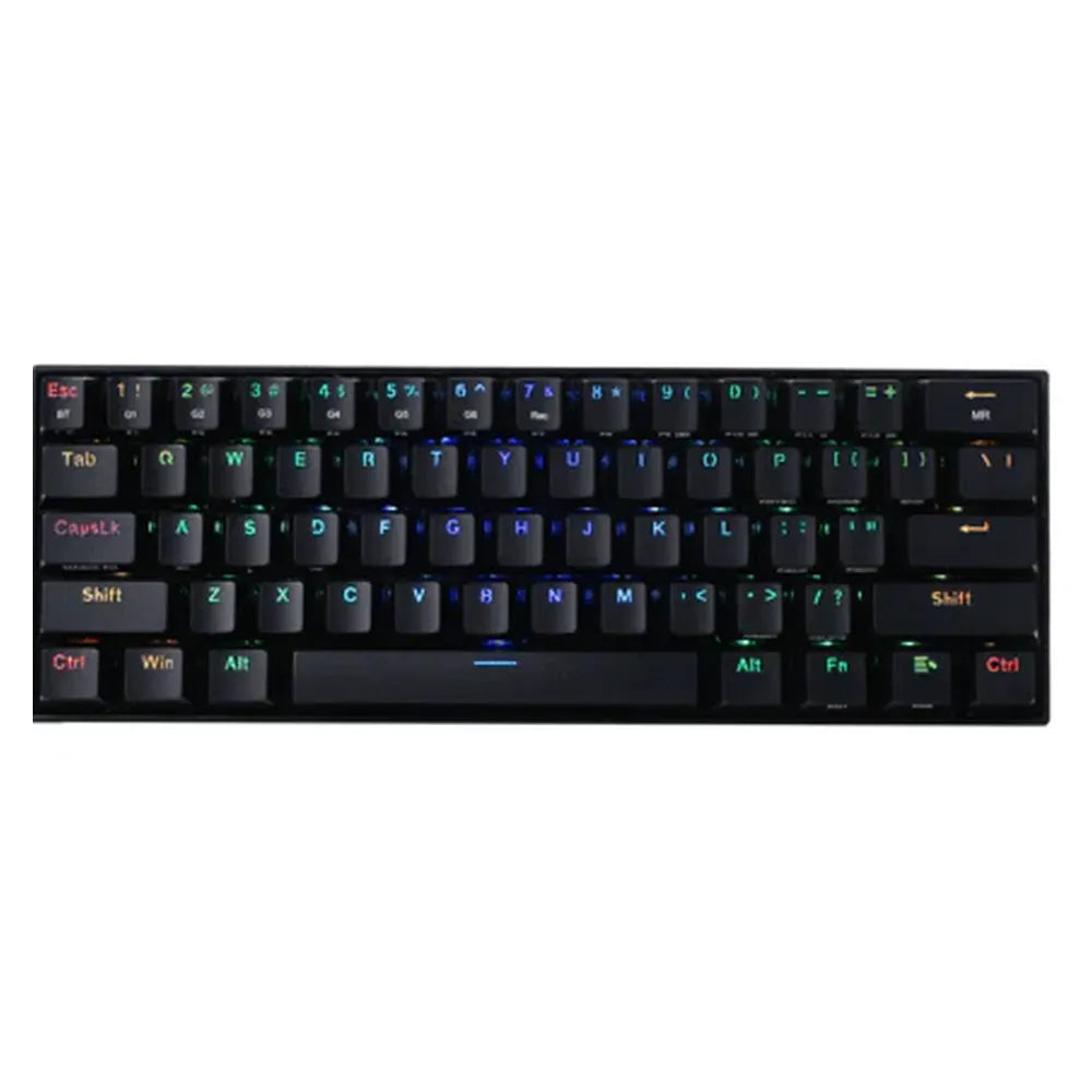 Redragon K530 Pro Draconic Wireless Mechanical Gaming Keyboard, 60% Layout, 2.4 GHz, Bluetooth 5.0 & USB-C Wired, Hot-Swappable Brown Switches, RGB Backlight, 3000mAh Battery, Black, 1 Year Warranty | K530RGB-PRO-BROWN