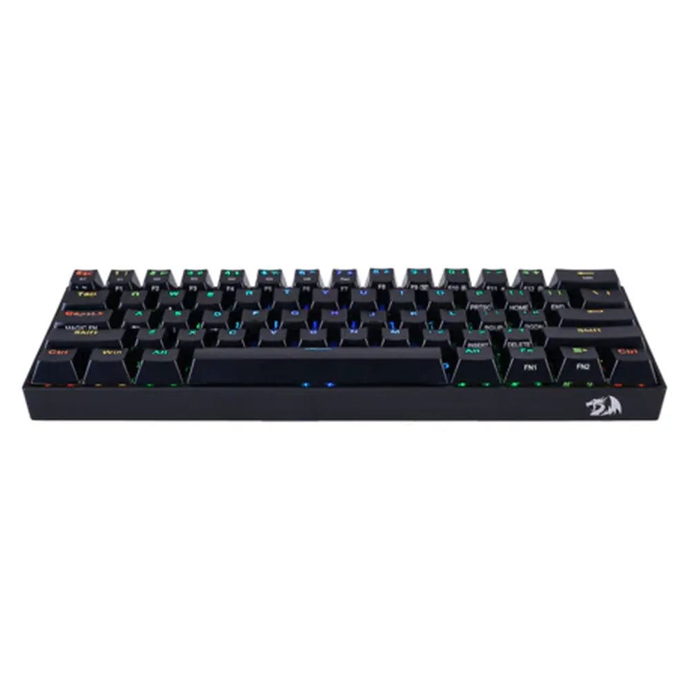 Redragon K530 Pro Draconic Wireless Mechanical Gaming Keyboard, 60% Layout, 2.4 GHz, Bluetooth 5.0 & USB-C Wired, Hot-Swappable Brown Switches, RGB Backlight, 3000mAh Battery, Black, 1 Year Warranty | K530RGB-PRO-BROWN