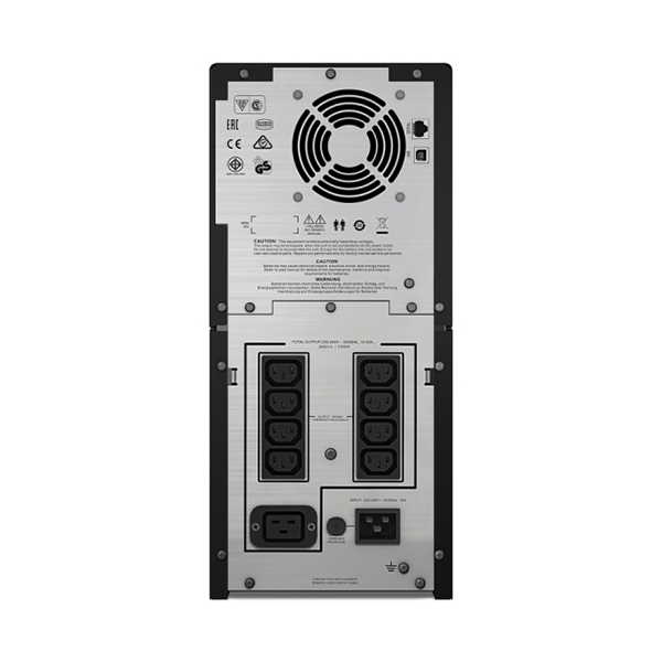 APC Smart-UPS C 3000VA، 230 فولت، شاشة LCD، 8 منافذ IEC 320 C13 ومنفذ واحد IEC 320 C19 | SMC3000I