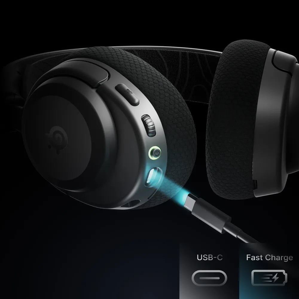 سماعات رأس SteelSeries Arctis Nova 3P Wireless for PlayStation Gaming، 2.4 GHz لاسلكي، بلوتوث، تصميم فوق الأذن، تصميم مغلق، ClearCast Gen 2 مايكروفون، 40 mm Speaker مع Neodymium Magnets، أسود، ضمان سنة واحدة | 61686