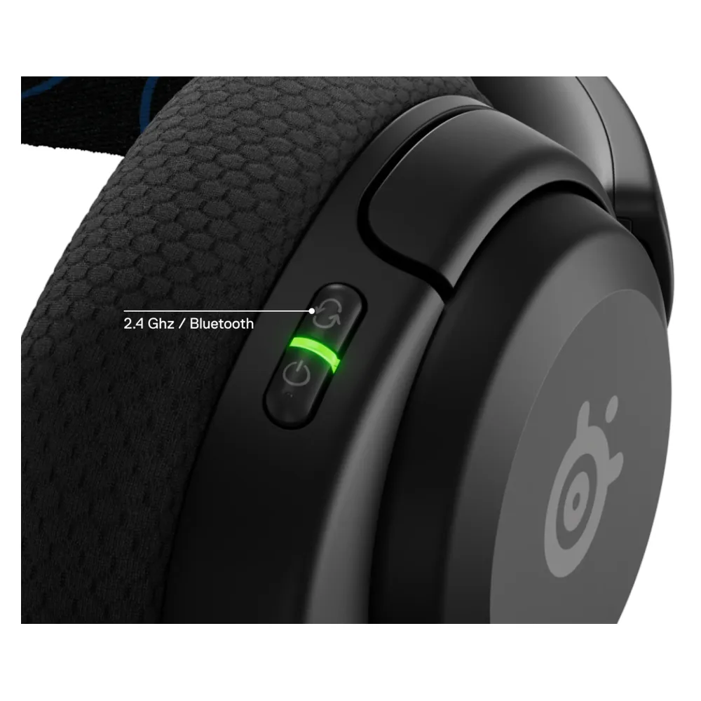 SteelSeries Arctis Nova 5P Wireless Gaming Headphones, 2.4 GHz Wireless, Bluetooth, Over-Ear, Cosed Back, ClearCast Gen 2 Microphone, 40 mm Speaker with Neodymium Magnets, Black, 1 Year Warranty | 61673