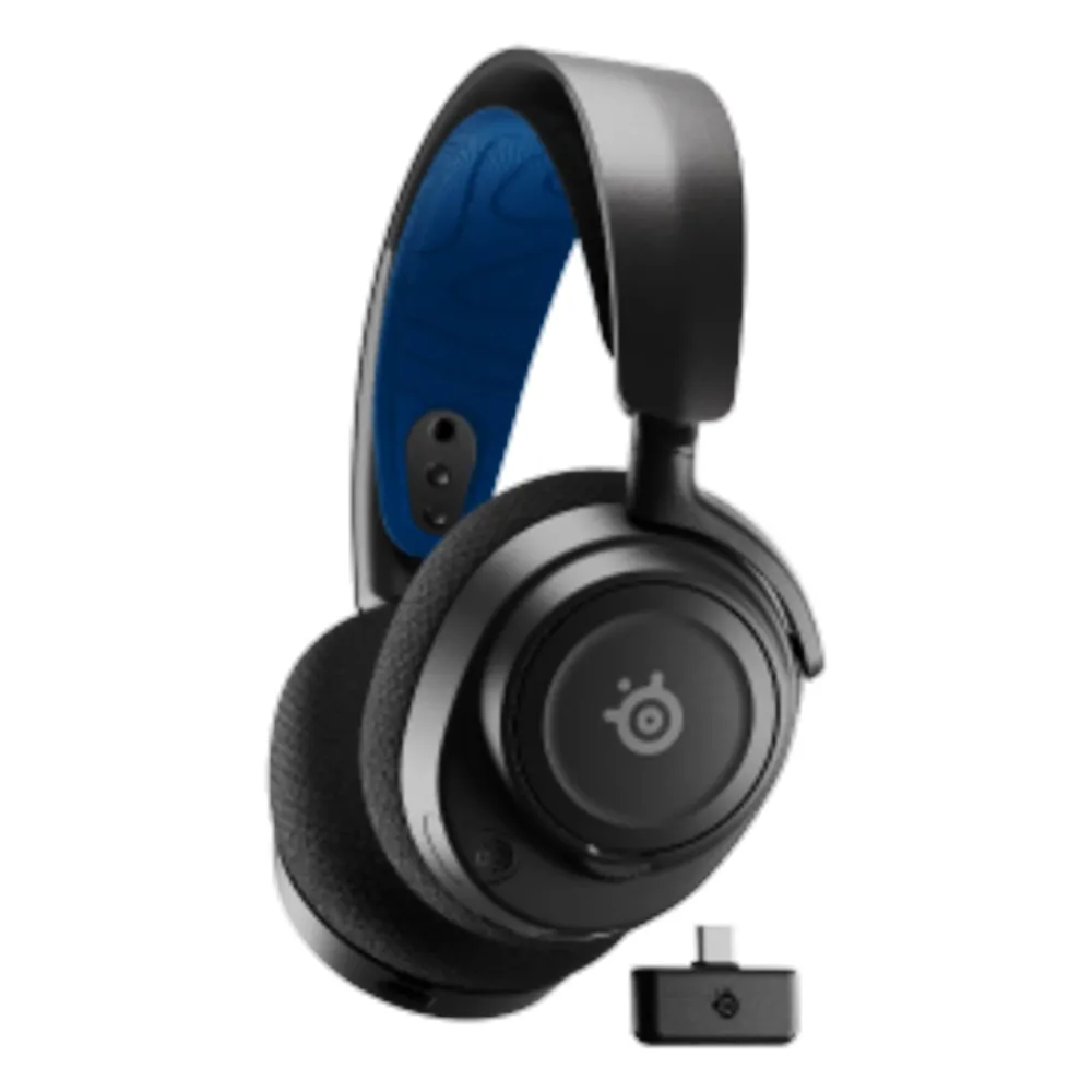 SteelSeries Arctis Nova 5P Wireless Gaming Headphones, 2.4 GHz Wireless, Bluetooth, Over-Ear, Cosed Back, ClearCast Gen 2 Microphone, 40 mm Speaker with Neodymium Magnets, Black, 1 Year Warranty | 61673