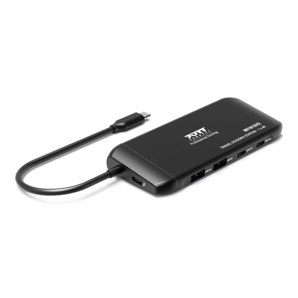 Port 1 X 4K USB-C Mobile Docking Station, 7 Devices, HDMI, VGA, 100W, 5 GB/s Data Transfer Speed, 50cm Cable Length, 1 Year Warranty | 901913