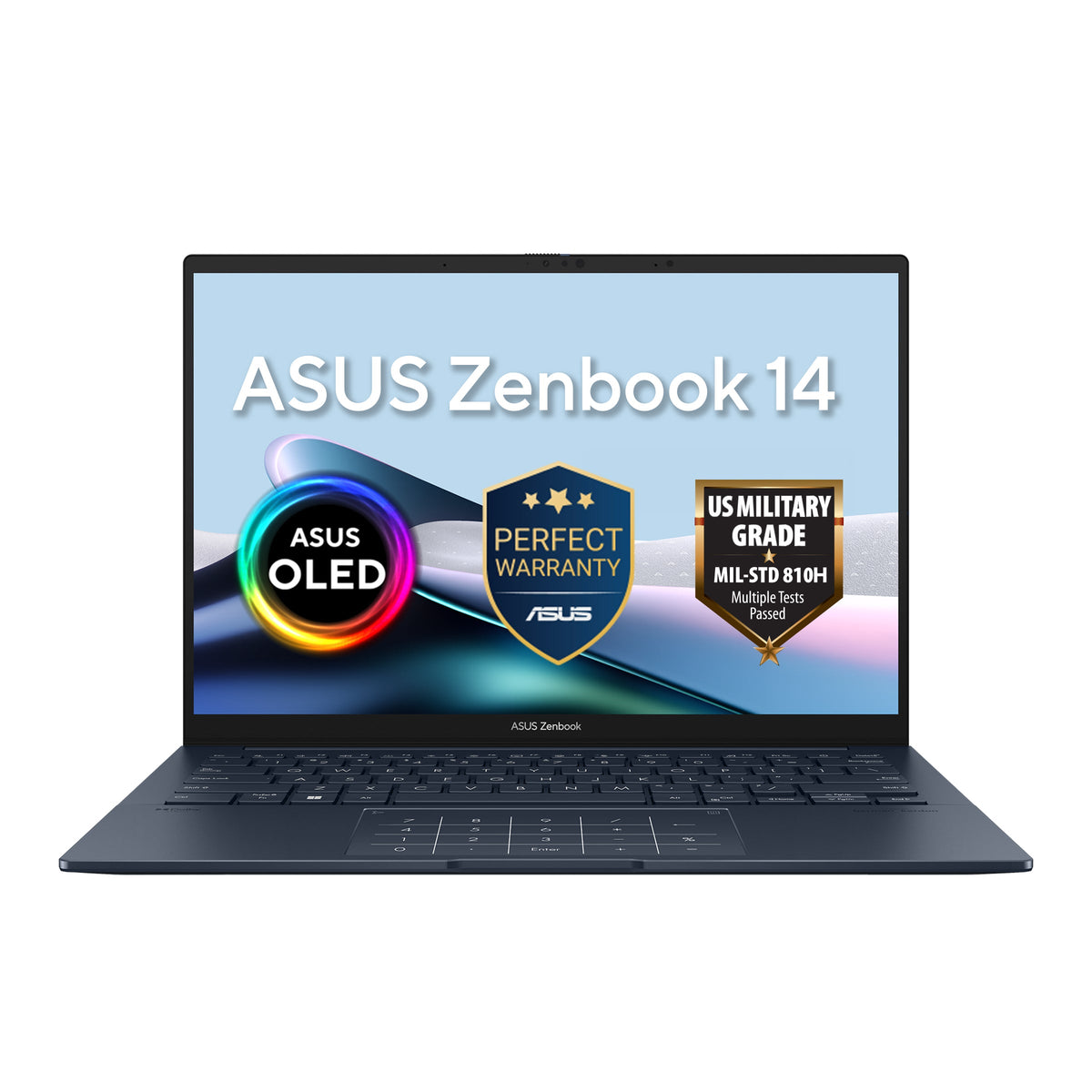 Asus Zenbook 14 Laptop, Intel Core Ultra 9 285H Processor, 32GB RAM, 1TB SSD, Intel Arc Graphics, 14" 3K OLED 120Hz Touch Display, Windows 11 Home, Backlit English & Arabic Keyboard, Ponder Blue, 1 Year Warranty | UX3405CA-SU855W